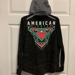 American Fighter zip up size medium with hoodie